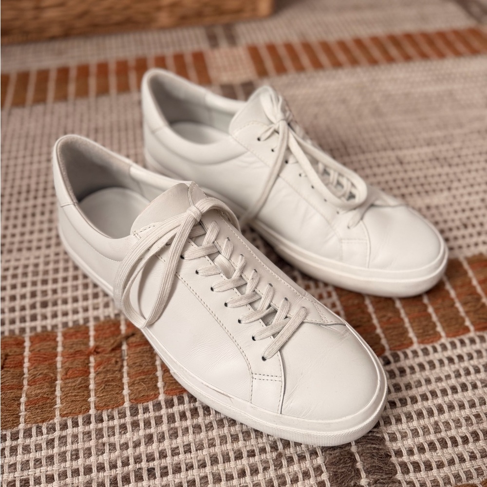 Vince Fulton White Leather Sneakers